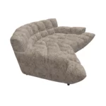 Bretz CLOUD 7 Sofa G154 aus der seitlichen Perspektive im Bezug 667580 lino