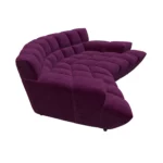 Bretz CLOUD 7 Sofa G154 aus der seitlichen Perspektive im Bezug 668417 deep purple