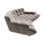 Bretz CLOUD 7 Sofa G154 aus der seitlichen Perspektive im Bezug 668480 eisgrau