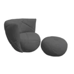 Bretz TERATAI Sessel & Hocker A106 & C106 im Bezug 657280 stone grey