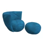 Bretz TERATAI Sessel & Hocker A106 & C106 im Bezug 662428 blue hour