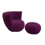 Bretz TERATAI Sessel & Hocker A106 & C106 aus der Vogelperspektive im Bezug 668417 deep purple