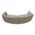 Bretz TERATAI Sofa G106 aus der Rückansicht im Bezug 657249 salt and pepper