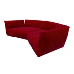 Bretz TERATAI Sofa G106 aus der seitlichen Perspektive im Bezug 619412 tomato