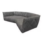 Bretz TERATAI Sofa G106 aus der seitlichen Perspektive im Bezug 631584 grey drops