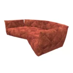 Bretz TERATAI Sofa G106 aus der seitlichen Perspektive im Bezug 641968 terra cotta