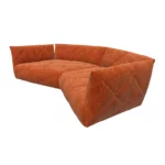 Bretz TERATAI Sofa G106 aus der seitlichen Perspektive im Bezug 642960 orange