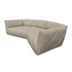 Bretz TERATAI Sofa G106 aus der seitlichen Perspektive im Bezug 657249 salt and pepper