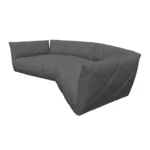 Bretz TERATAI Sofa G106 aus der seitlichen Perspektive im Bezug 657280 stone grey