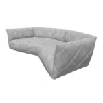 Bretz TERATAI Sofa G106 aus der seitlichen Perspektive im Bezug 659680 moon dust