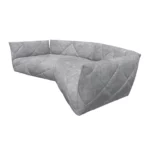 Bretz TERATAI Sofa G106 aus der seitlichen Perspektive im Bezug 659681 feather grey