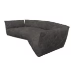 Bretz TERATAI Sofa G106 aus der seitlichen Perspektive im Bezug 659687 platin