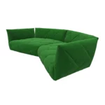 Bretz TERATAI Sofa G106 aus der seitlichen Perspektive im Bezug 668430 rain forest