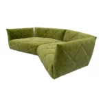 Bretz TERATAI Sofa G106 aus der seitlichen Perspektive im Bezug 668438 midsummer oliv