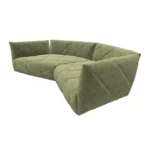 Bretz TERATAI Sofa G106 aus der seitlichen Perspektive im Bezug 668439 salvia