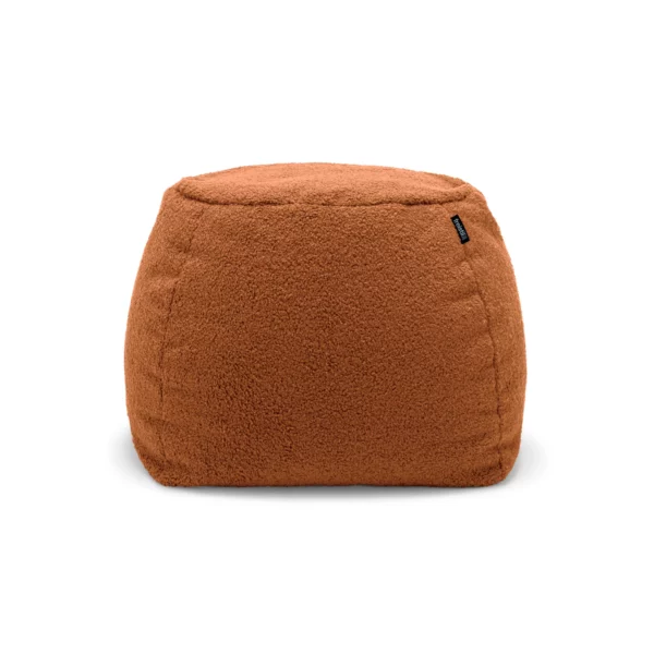 freistil 173 Pouf im Teddy-Bezug 6534 orangebraun