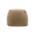 freistil 173 Pouf rund im Teddy-Bezug 6533 braunbeige