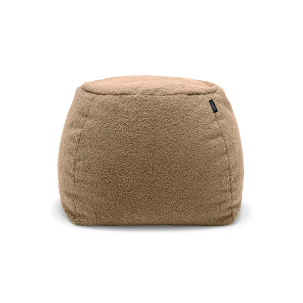 freistil 173 Pouf rund im Teddy-Bezug 6533 braunbeige