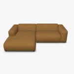 freistil 187 Sofa mit Longchair links in der Breite ca. 280 cm im Stoff-Bezug 1058 braunbeige