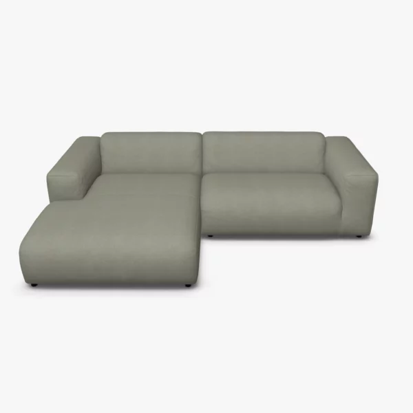 freistil 187 Sofa mit Longchair links in der Breite ca. 280 cm im Stoff-Bezug 3046 lichtgrau