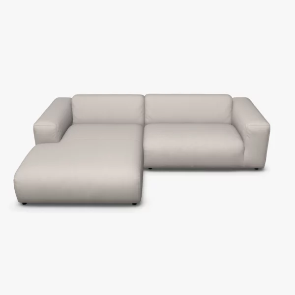 freistil 187 Sofa mit Longchair links in der Breite ca. 280 cm im Stoff-Bezug 4046 steingrau