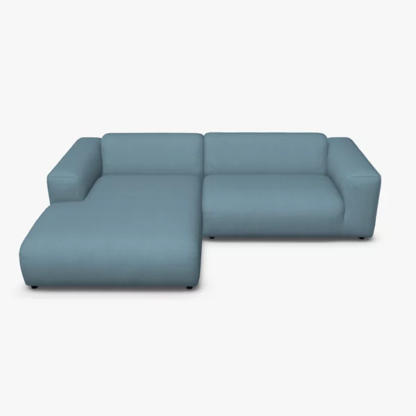 freistil 187 Sofa mit Longchair links in der Breite ca. 280 cm im Stoff-Bezug 5470 pastellblau