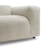 freistil 187 Sofa mit Longchair links 4603 naturgrau