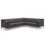 Pode INSERT Ecksofa im Leder-Bezug Fusion 2210 brownie