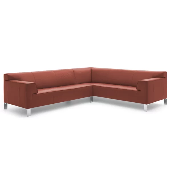 Pode INSERT Ecksofa im Leder-Bezug Fusion 2260 goji