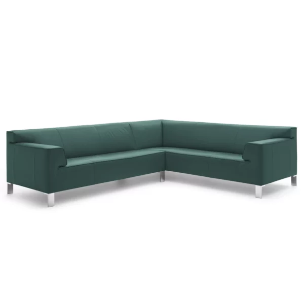 Pode INSERT Ecksofa im Leder-Bezug Fusion 3441 aqua