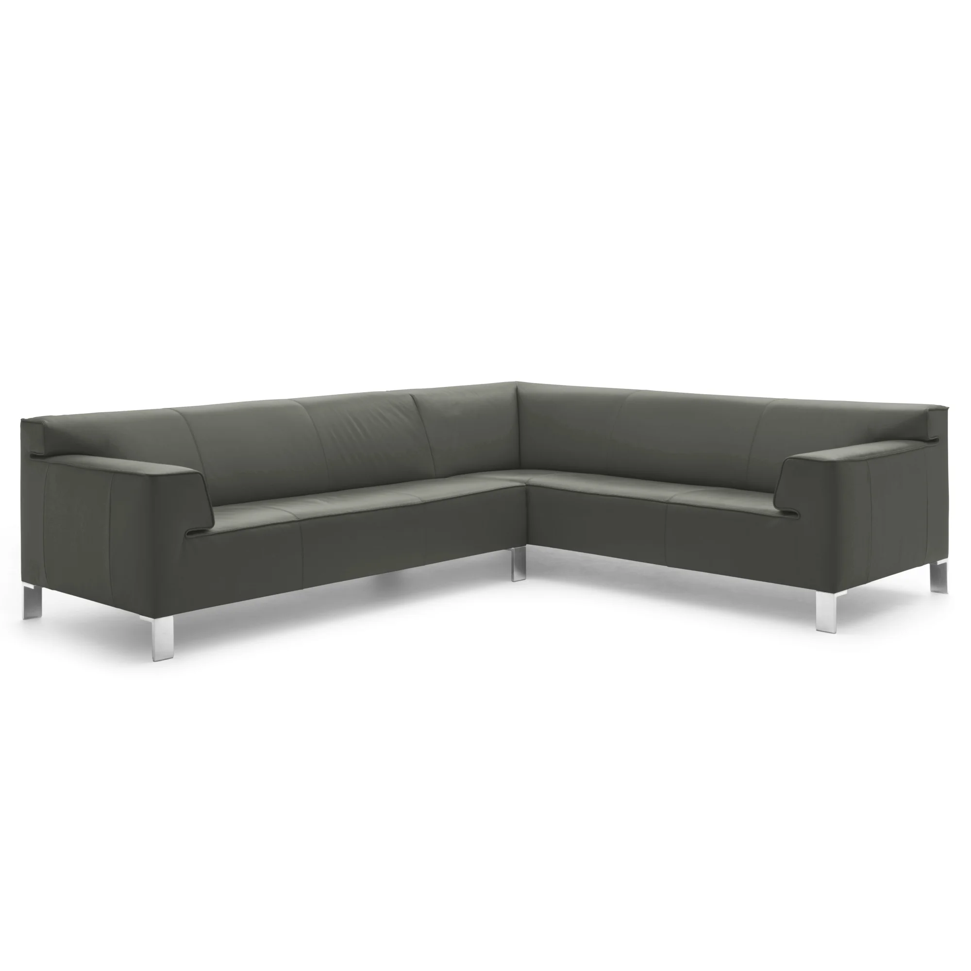 Pode INSERT Ecksofa im Leder-Bezug Fusion 3906 truffle