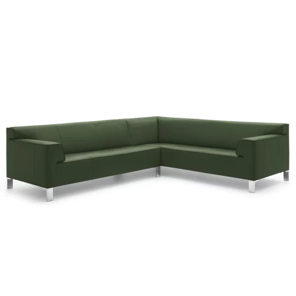 Pode INSERT Ecksofa im Leder-Bezug Fusion 4110 bois