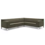 Pode INSERT Ecksofa im Leder-Bezug Fusion 4210 cucumber