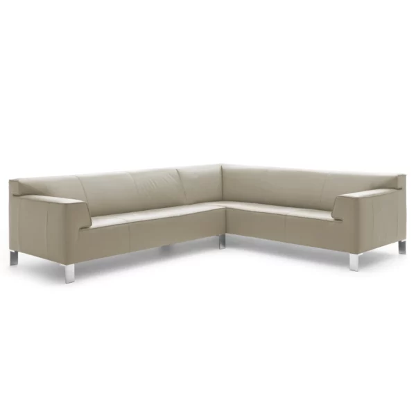 Pode INSERT Ecksofa im Leder-Bezug Fusion 4400 potato