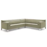 Pode INSERT Ecksofa im Leder-Bezug Fusion 4980 fennel