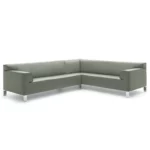 Pode INSERT Ecksofa im Leder-Bezug Fusion 6110 thyme