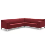 Pode INSERT Ecksofa im Leder-Bezug Fusion 6620 garnet