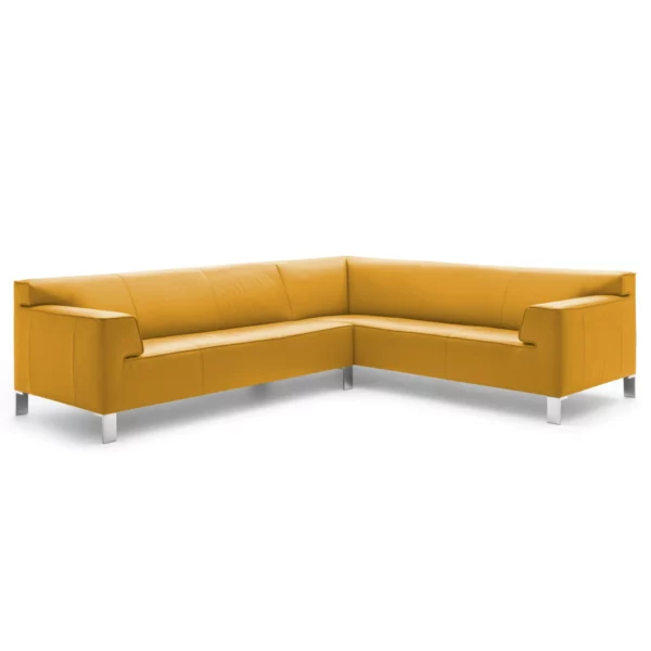 Pode INSERT Ecksofa im Leder-Bezug Fusion 8700 honey