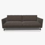 freistil 133 Sofa in der Breite ca. 222 cm im Leder-Bezug 9228 umbragrau, Nubukleder mit leicht pigmentierter Zurichtung