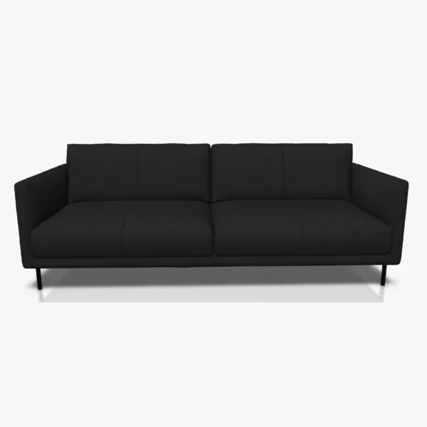 freistil 133 Sofa in der Breite ca. 222 cm im Leder-Bezug 9230 schwarzblau, Nubukleder mit leicht pigmentierter Zurichtung