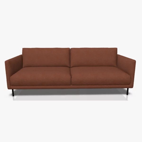 freistil 133 Sofa in der Breite ca. 222 cm im Stoff-Bezug 1057 kupferbraun