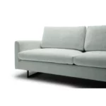 freistil 134 Sofa mit XL-Longchair im Yeti-Stoff 6572 perlhellgrau - Detail-Ansicht