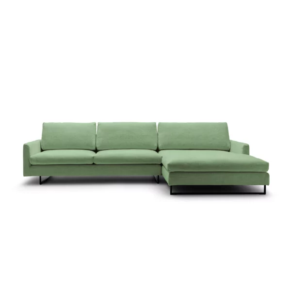 freistil 134 Sofa mit XL-Longchair im Yeti-Stoff 6574 betongrau