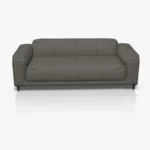 freistil 136 Sofa in der Breite ca, 203 cm im Leder-Bezug 9041 umbragrau, Semianilinleder leicht pigmentiert