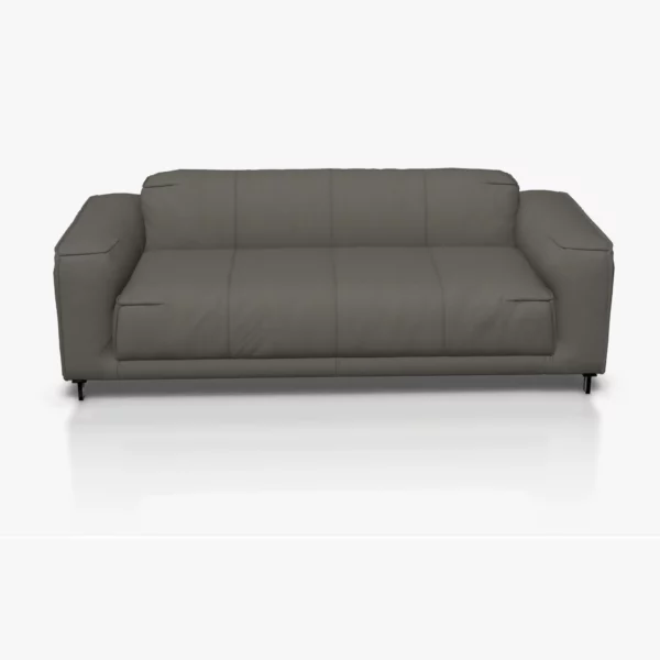 freistil 136 Sofa in der Breite ca, 203 cm im Leder-Bezug 9041 umbragrau, Semianilinleder leicht pigmentiert