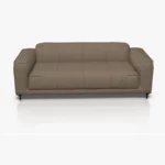 freistil 136 Sofa in der Breite ca, 203 cm im Leder-Bezug 9042 beigegrau, Semianilinleder leicht pigmentiert