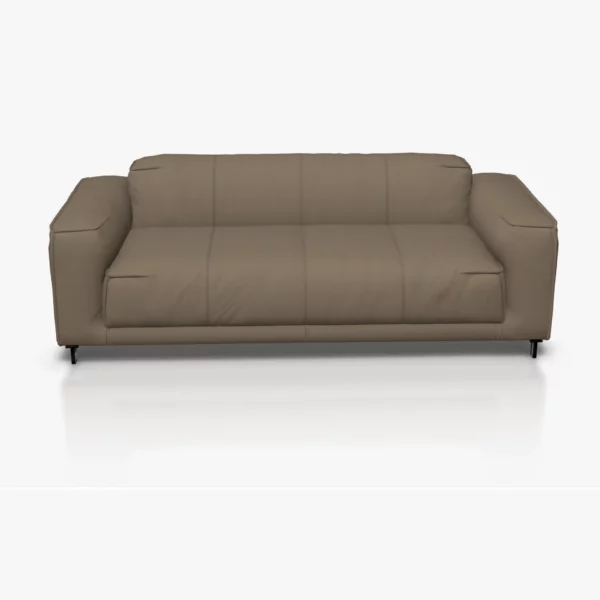 freistil 136 Sofa in der Breite ca, 203 cm im Leder-Bezug 9042 beigegrau, Semianilinleder leicht pigmentiert