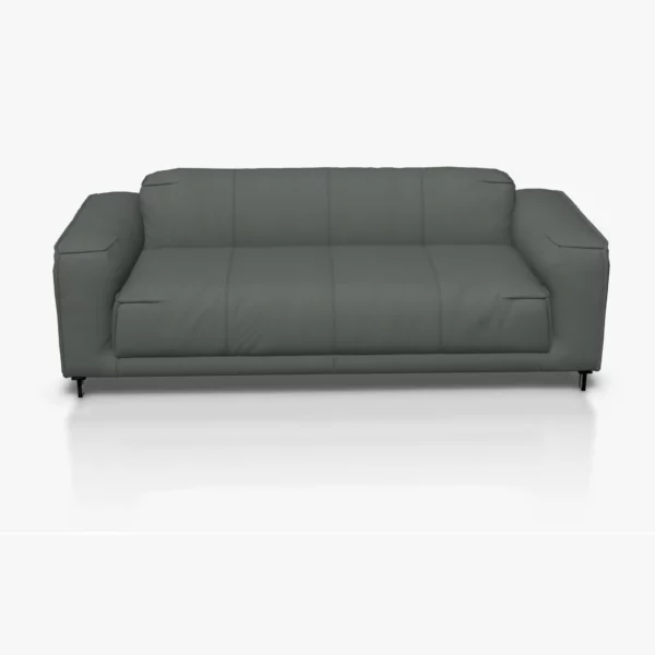 freistil 136 Sofa in der Breite ca, 203 cm im Leder-Bezug 9043 fehgrau, Semianilinleder leicht pigmentiert