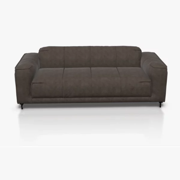 freistil 136 Sofa in der Breite ca, 203 cm im Leder-Bezug 9228 umbragrau, Nubukleder mit leicht pigmentierter Zurichtung