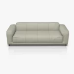 freistil 136 Sofa in der Breite ca, 223 cm im Leder-Bezug 9040 grauweiss, Semianilinleder leicht pigmentiert